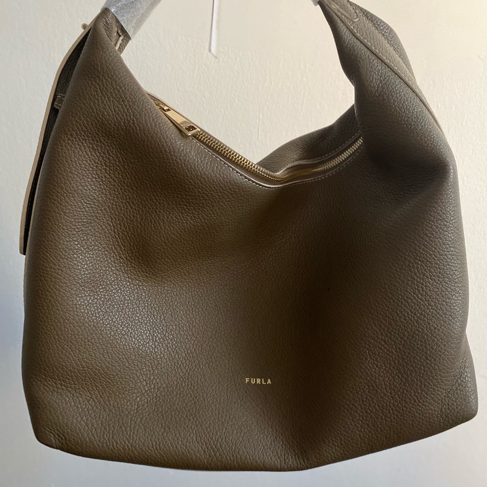Furla brown leather handbag